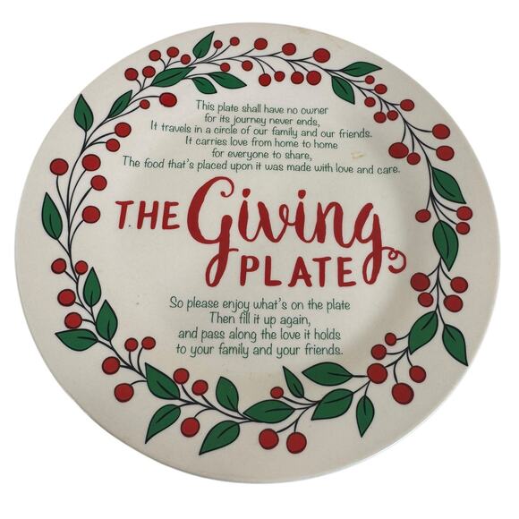 Mambo Group Other - Mambo Group The Giving Plate Glazed Ceramic‎ Holiday Christmas 9" Plate